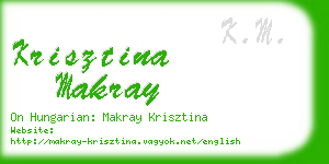 krisztina makray business card